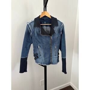 Y2k Guess Moto Denim Jacket